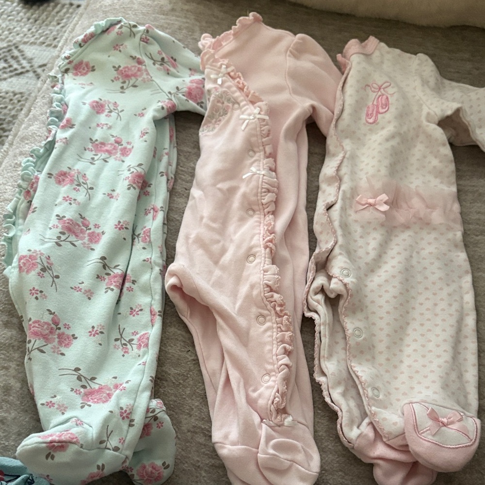 Floral and Pink Kids One Piece Set